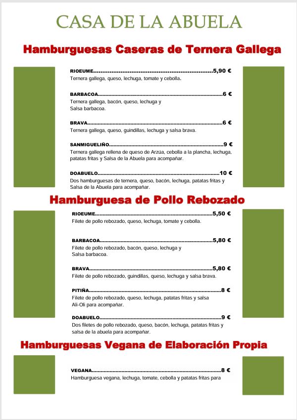 Menu Casa De La Abuela Fene-2